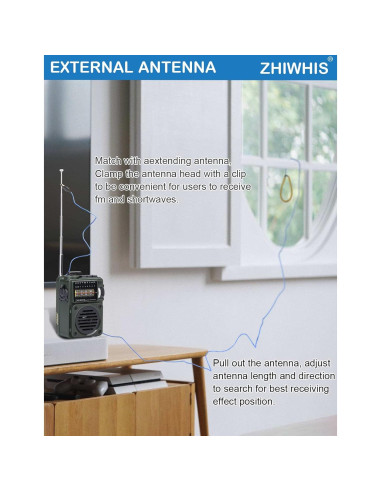 Radio Portátil ZHIWHIS ZWS-700 Bluetooth con Temporizador