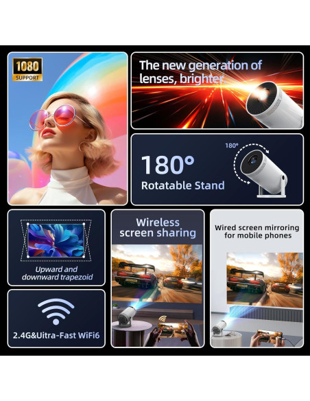 Proyector Mini FY300 Genérico 1080P Portátil WiFi HDMI