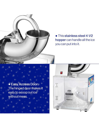 Máquina de Nieve Great Northern Polar Blast 227 kg/h Acrílico