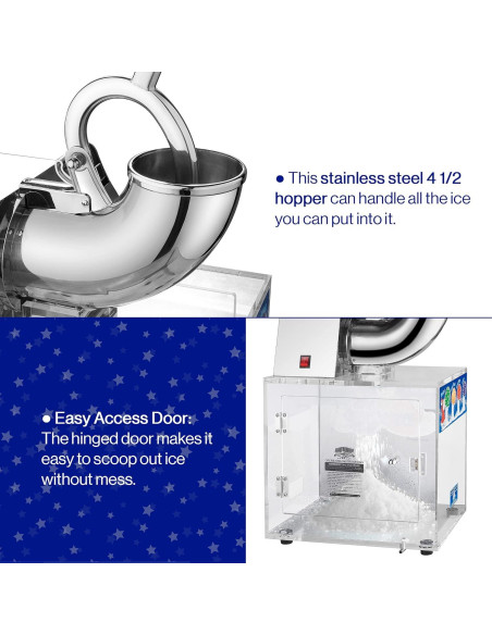 Máquina de Nieve Great Northern Polar Blast 227 kg/h Acrílico