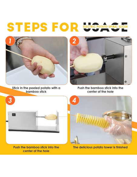 Cortadora de Patatas Eléctrica CGOLDENWALL Automática 5.61kg