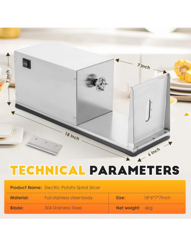 Cortadora de Patatas Eléctrica CGOLDENWALL Automática 5.61kg