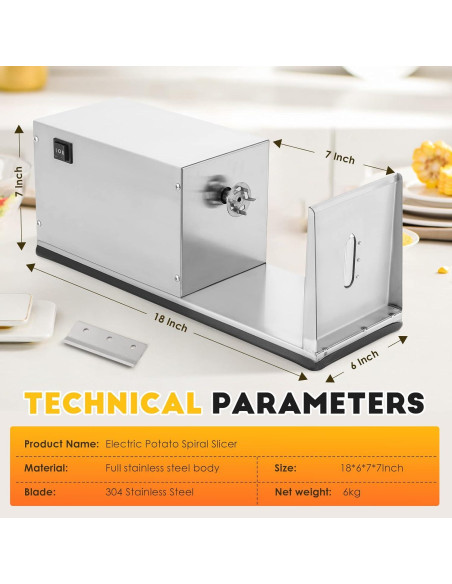 Cortadora de Patatas Eléctrica CGOLDENWALL Automática 5.61kg