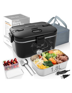 Lonchera Eléctrica COZYEXPERT 1.8L 100W Portátil Negro