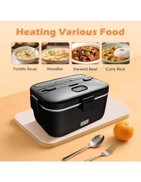 Lonchera Eléctrica COZYEXPERT 1.8L 100W Portátil Negro