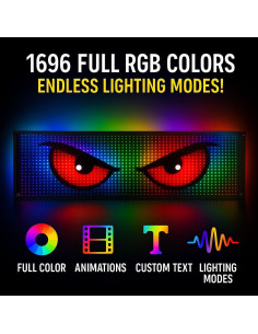 Pantalla LED Flexible DenilantEC 59x12 cm Multicolor Bluetooth 2