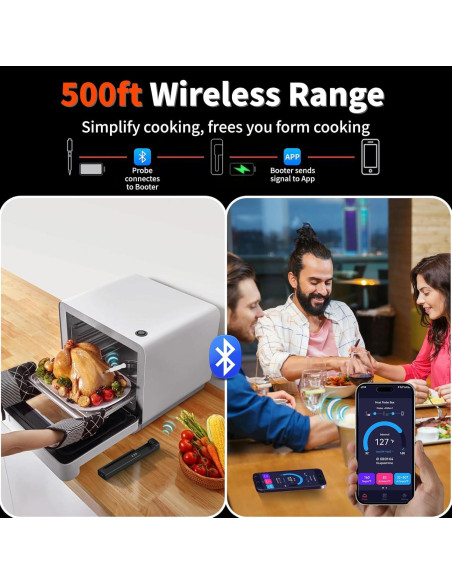 Termómetro de carne Bluetooth SYHSKHY KR100 digital 17.78cm