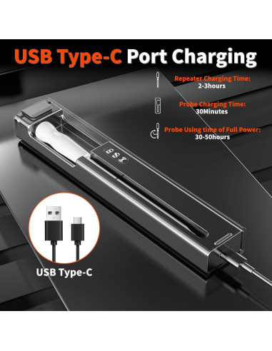 Termómetro de carne Bluetooth SYHSKHY KR100 digital 17.78cm