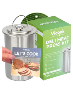 Kit Prensa de Carne Vicook VC-001 Acero Inoxidable con Termómetro