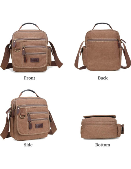 Bolso de hombro SUNSOMEN vintage de lona 23.8x7.6x26.9cm Bolso de hombro SUNSOMEN vintage de lona 23.8x7.6x26.9cm