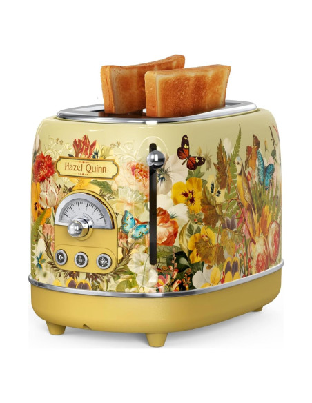 Tostadora Retro Hazel Quinn 2 Rebanadas 850W 6 Niveles Dorado