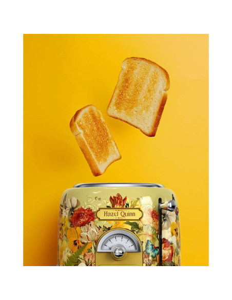 Tostadora Retro Hazel Quinn 2 Rebanadas 850W 6 Niveles Dorado