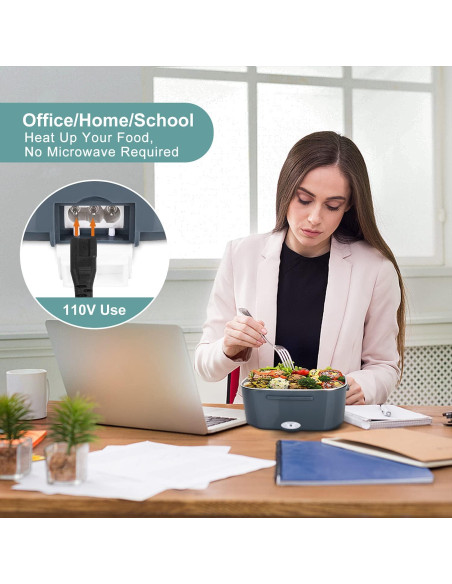 Calentador de Comida Eléctrico Herrfilk 1.5L Portátil 12V/110V Calentador de Comida Eléctrico Herrfilk 1.5L Portátil 12V/110V