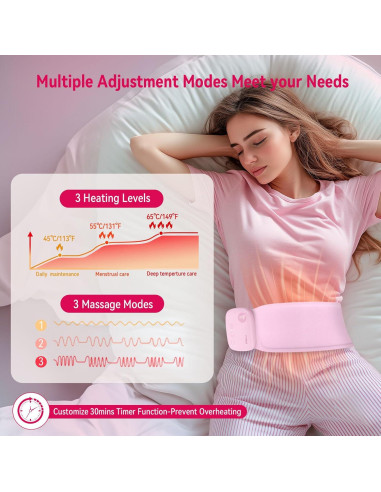 Almohadilla Calentadora Inalámbrica CYFERUY 5000mAh para Calambres Menstruales