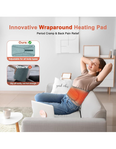 Almohadilla Térmica DSOEKEU 30x60cm con Cinturón Ajustable