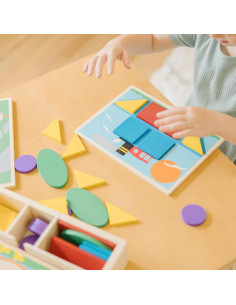 Bloques de Patrón de Madera Melissa & Doug 30 Piezas 5 Tableros 2