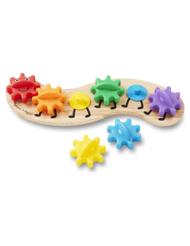 Juguete de Engranaje de Oruga Arcoíris Melissa & Doug 6 Engranajes