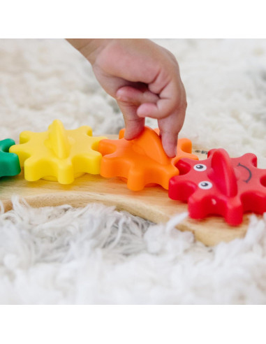 Juguete de Engranaje de Oruga Arcoíris Melissa & Doug 6 Engranajes