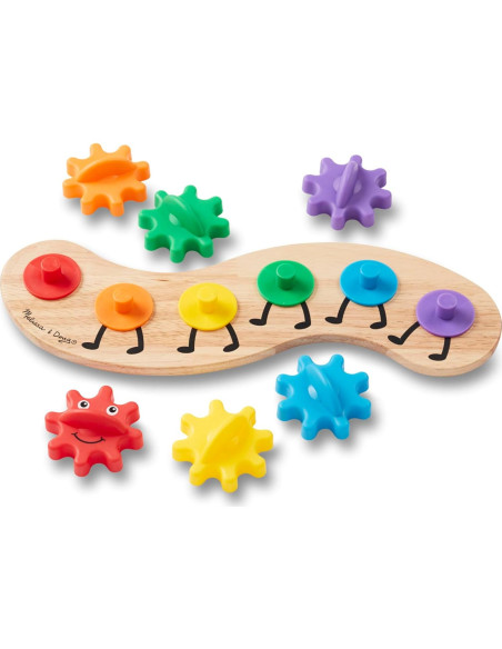 Juguete de Engranaje de Oruga Arcoíris Melissa & Doug 6 Engranajes