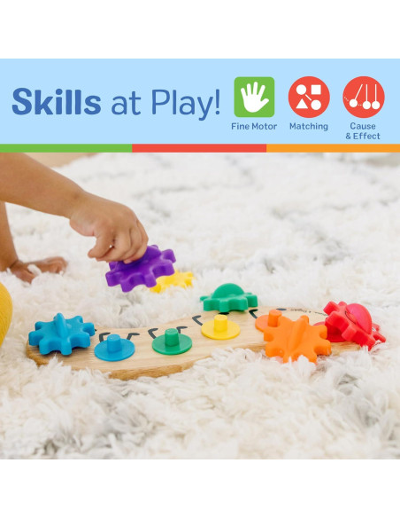 Juguete de Engranaje de Oruga Arcoíris Melissa & Doug 6 Engranajes