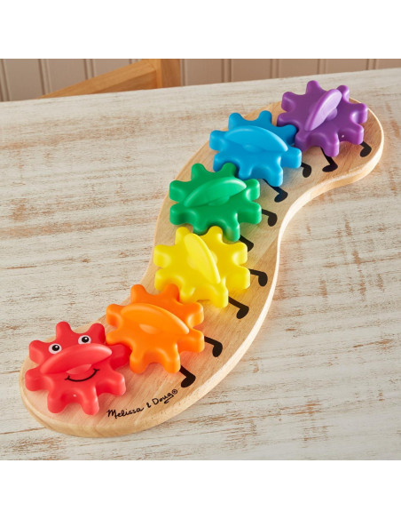 Juguete de Engranaje de Oruga Arcoíris Melissa & Doug 6 Engranajes