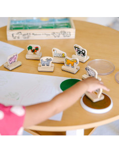Juego de Sellos de Madera Melissa & Doug - Animales de Granja 2