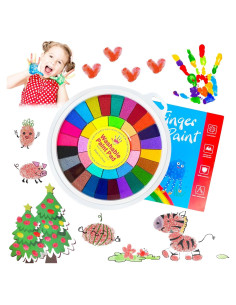 Conjunto de Pintura de Dedos Lavable Xuyyicao 36 Colores 18ml