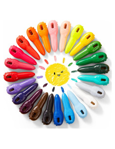 Crayones Jumbo Lavables Jar Melo 24 Colores para Niños