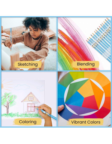Set de Lápices de Colorear Bluey - 72 Colores para Niños