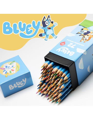 Set de Lápices de Colorear Bluey - 72 Colores para Niños