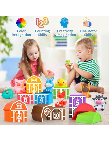 Juguetes de Aprendizaje Oriate Animales de Granja 20 Piezas