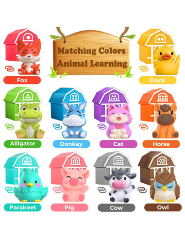 Juguetes de Aprendizaje Oriate Animales de Granja 20 Piezas