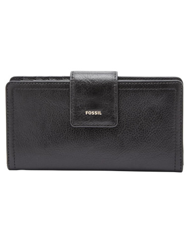 Billetera de Cuero Fossil Logan con Bloqueo RFID Negra