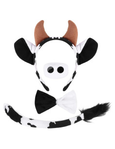 Disfraz de Toro 4 Piezas - Diadema, Nariz, Cola y Pajarita