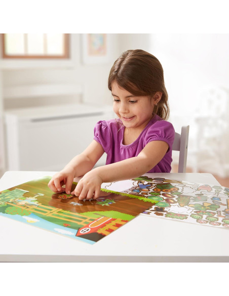 Almohadilla de Calcomanías Reutilizables Melissa & Doug Granja - 280 Piezas
