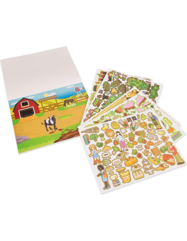 Almohadilla de Calcomanías Reutilizables Melissa & Doug Granja - 280 Piezas