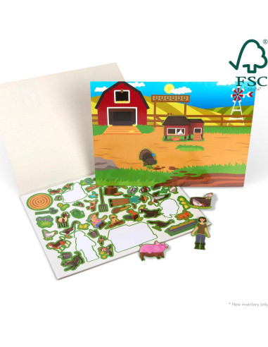 Almohadilla de Calcomanías Reutilizables Melissa & Doug Granja - 280 Piezas