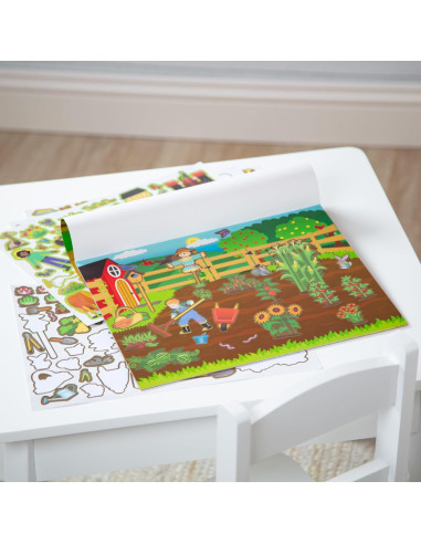 Almohadilla de Calcomanías Reutilizables Melissa & Doug Granja - 280 Piezas