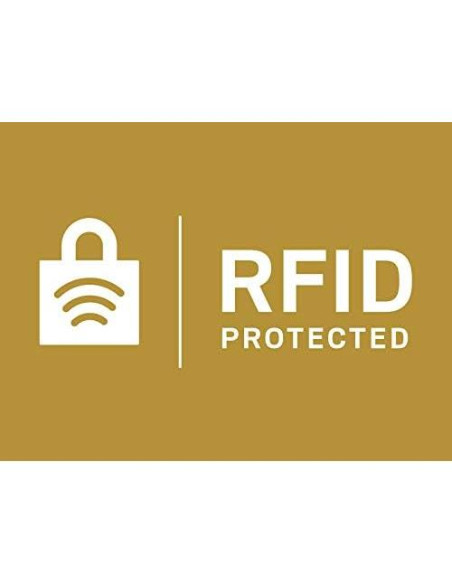 Billetera de Cuero Fossil Logan con Bloqueo RFID Negra