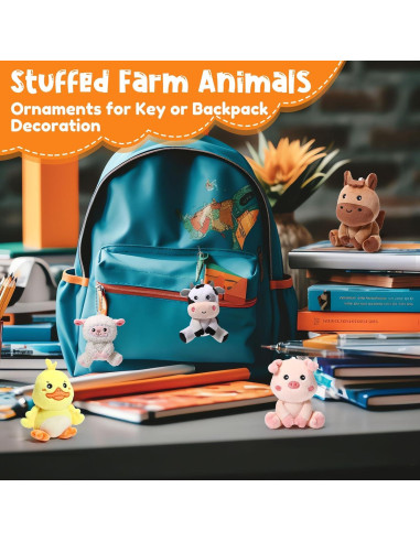 12 Mini Animales de Granja Rellenos Suilung 10 cm Peluche