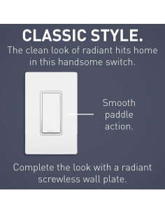 Interruptor de Pared Legrand Radiant TM870WCC10 15A Blanco 2