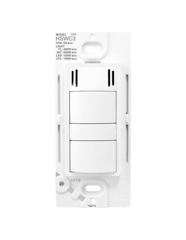 Control de Ventilador Basado en Humedad Legrand HSWC3 Blanco