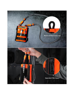 Pouch EDC VIPERADE VE16R con Correa, 2 Bolsillos, X-Pac Naranja 2
