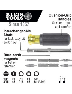 Destornillador Múltiple Magnético Klein Tools 32500MAG 11 en 1 2