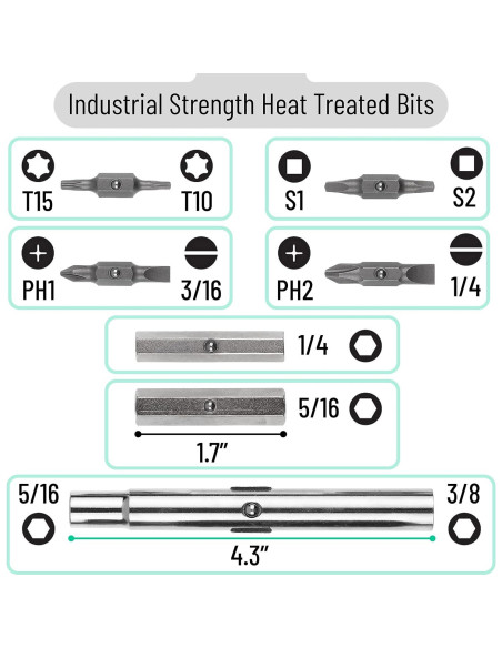 Destornillador multifuncional Bates 11 en 1 - Ergonómico