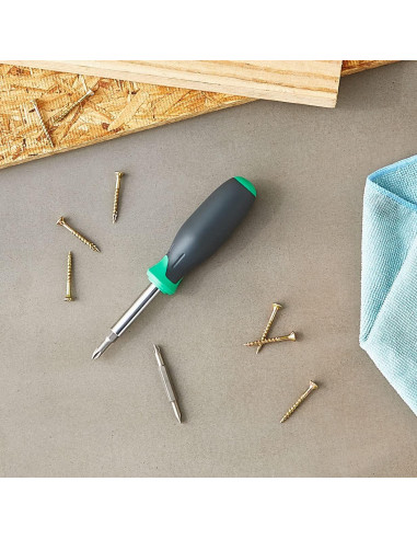 Destornillador 6 en 1 Amazon Basics con Punta Intercambiable