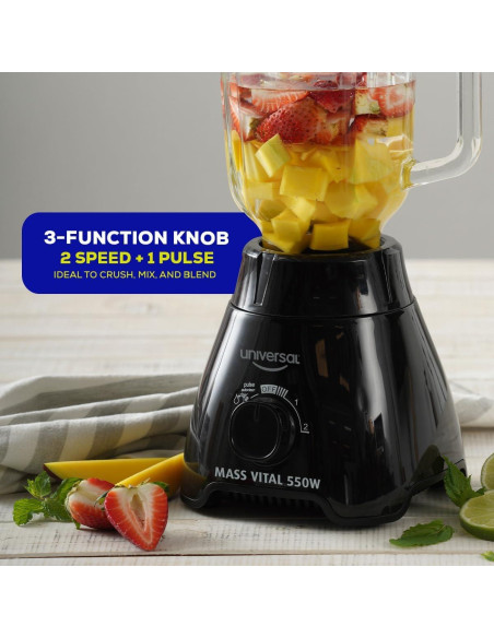 Licuadora Universal Mass Vital 550W - Jarra Vidrio 1.7L