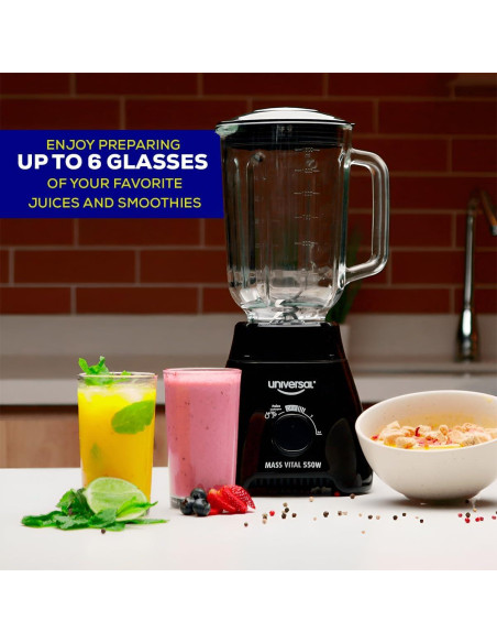 Licuadora Universal Mass Vital 550W - Jarra Vidrio 1.7L