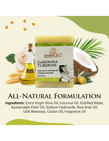 Barra de Jabón Hidratante Sunshine & K - Tuberosa 141 g