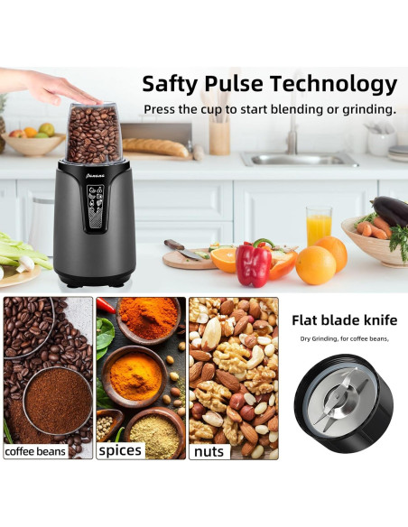 Batidora Personal Panana 850W con Tazas Portátiles 600ml